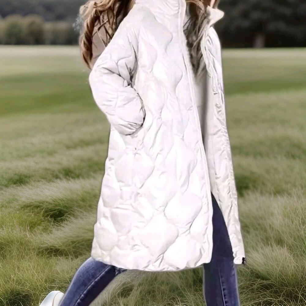 H&M QUILTED PUFF Down/Feather Women's M Long Line Oversized Jacket Coat NWT #C